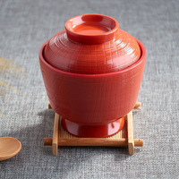 Bol à soupe miso japonais en gros avec cuillère, qualité restaurant, bol à céréales et riz