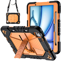 Casing tablet silikon tahan banting dengan Tali Bahu dan Penyangga untuk iPad Air 11 2025 M3