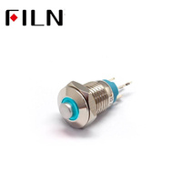 FILN Mini bouton poussoir en métal 8mm illuminé étanche interrupteur à bouton-poussoir interrupteurs à bouton-poussoir avec Led