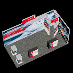 Stand de Exhibición Profesional Personalizado con Caja de Luz SEG, Panel Trasero Extendido con Letrero Superior y Exhibidor de Productos de Múltiples Niveles - Product Image 4