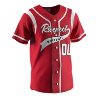 Jersey peringatan kejuaraan bisbol, Jersey Softball tombol bawah dengan nomor Patch