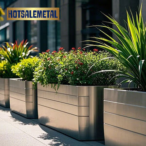 Foshan Premium Large Capacity Outdoor Galvanized Steel Planter Weatherproof Powder-Coated <b>Metal</b> Garden Room for <b>Patio</b> Balcony - Product Image 4