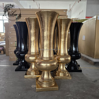 NIKA Vases à fleurs noirs et blancs de grande taille en gros, centres de table de mariage, supports à fleurs pour la décoration d'événements