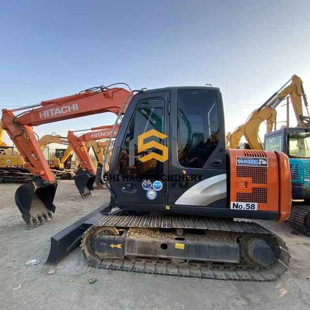 Clearance Sale for Agricultural Work Residential Landscaping 7ton HITACHI ZX70 Mini Used Crawler Excavator Isuzu Engine Motor