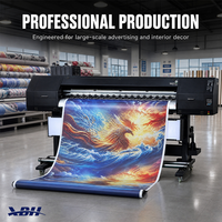 Imprimante jet d'encre UV industrielle automatique 1,8 m avec tête d'impression simple I1600, état neuf, imprimante UV rouleau à rouleau