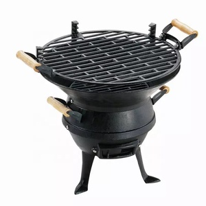 Barbecue rond à charbon de bois en fonte, foyer facile à nettoyer, poêle de cuisine, feu de joie domestique - Product Image 4