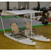 Catamaran gonflable portable personnalisé pour 2 personnes, bateau combiné électrique pour lacs et océans