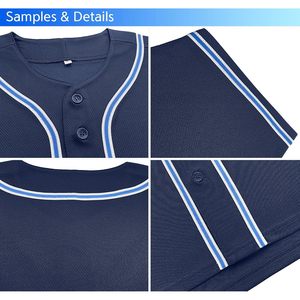 Camiseta de Béisbol para Hombre, Manga Corta, Absorbente de Humedad, Uniforme Deportivo Unisex para Adultos, Camisa con Botones, Ropa de Equipo - Product Image 4