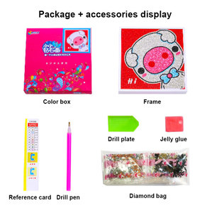 <span class=keywords><strong>Mini</strong></span> Khung Trắng Tự Làm Tranh Kim Cương Đồ Chơi Giáo Dục Full Khoan Tranh Kim Cương Trẻ Em Với Khung - Product Image 6