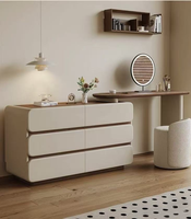 Coiffeuse moderne en bois de pin avec LED IoT, panneau MDF amovible, table de maquillage extensible, miroir éclairé convertible, pour chambre d'hôtel en fer