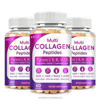Poudre de peptides multi-collagènes, protéines hydrolysées, capsules molles, biotine, vitamine C, acide hyaluronique pour la réduction des rides chez l'adulte