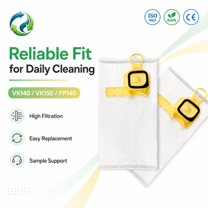 Bolsas de Repuesto Textiles Reutilizables para <span class=keywords><strong>Aspiradora</strong></span> <span class=keywords><strong>Vorwerk</strong></span> Folletto <span class=keywords><strong>VK</strong></span> <span class=keywords><strong>140</strong></span>, Piezas de Repuesto para Uso Doméstico - Product Image 1