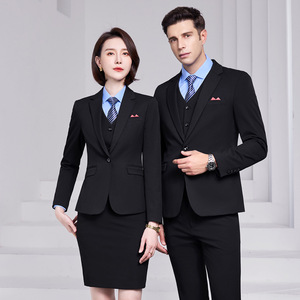Unisex Stretch Suit Set Professional Formal Wear Work Uniform Nylon Fabric KSL-6693 - Product Image 3