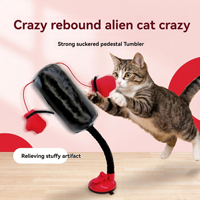 Meilleure Vente : Jouet de boxe vertical pour chat avec base à ventouse, jouet gant de boxe pour chat, divertissement autonome, anti-stress, fournitures pour animaux de compagnie