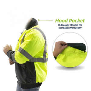 Veste de sécurité réfléchissante haute visibilité pour vêtements de travail des travailleurs de la construction avec des rayures pour la sécurité routière nocturne Vestes pour hommes - Product Image 4
