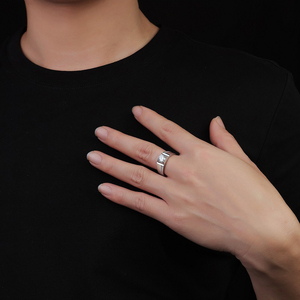 Anello da Uomo Zanlong 12865 <span class=keywords><strong>in</strong></span> <span class=keywords><strong>Argento</strong></span> 925 con Moissanite da 1ct e Diamante VVS di Alta Qualità, Offerta Speciale a Tempo Limitato - Product Image 3