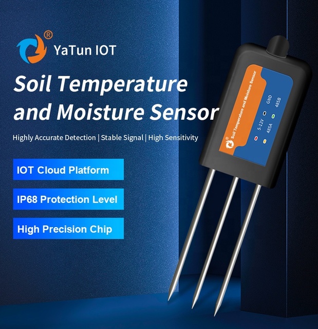 Smart 5-in-1 Soil Monitoring Sensor NPK pH EC Moisture Temperature for Agricultural Irrigation