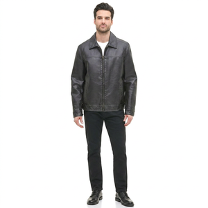 High Quality Custom <b>Leather</b> <b>Jacket</b> <b>Men</b> 2026 Stylish Durable Genuine <b>Leather</b> Outerwear OEM Fashion Streetwear <b>jacket</b> for <b>men</b> - Product Image 1