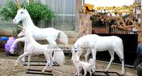Benim Dino AA008 gerçekçi Animatronic hayvan alışveriş merkezi dekorasyon robotik Unicorn