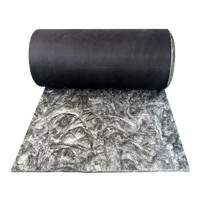 Isolation phonique en laine de verre noire EN ISO354 Israël, rouleaux de 32 kg/m³ 30 mm pour climatisation, isolation en fibre de verre HVAC avec tissu noir