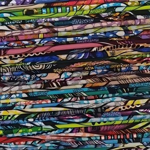 Tissu africain en jersey tissé 100 % coton biologique peigné, super brillant, grand motif Super Gold Wax, écologique, pour vêtements - Product Image 1