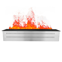 Cheminée à vapeur d'eau 3D Inno-Fire de 48 pouces, simulation de flamme, foyer atomisant 3D