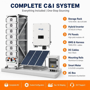 Système d'énergie solaire commercial et industriel <span class=keywords><strong>SolaX</strong></span> 50KW 60KW, ensemble complet avec panneau de batterie LiFePO4 de 38,4 kWh à 215 kWh - Product Image 3
