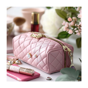 Bolsa de Cosméticos de Lujo con Impresión Personalizada, Bolsa de Maquillaje Portátil de Cuero, Bolsa de Aseo para Viajes - Product Image 6