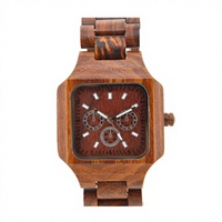 New Square Mens Mechanical Wood Watch