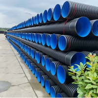Tuyau en plastique corrugué à double paroi HDPE SN8 pour drainage des eaux usées municipales souterraines