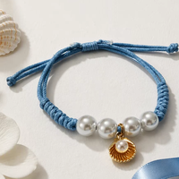 Bracelet ajustable en coton ciré avec breloque pour femme - Style tressé tendance, bijou polyvalent et élégant, cadeau par Zichuan