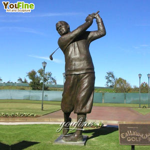 आप कस्टम आकार आउटडोर उद्यान पार्क खेल रहे गोल्फ सजावट कांस्य जीवन आकार के गोल्फर प्रतिमा - Product Image 4