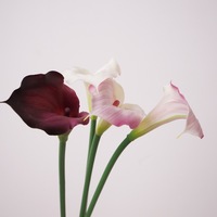 Bunga Calla Lily Plastik Lembut Sentuhan Realistis Dekorasi Pernikahan Rumah Bunga Artifisial