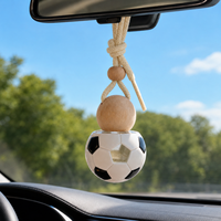Pendentif diffuseur de parfum pour voiture en forme de ballon de football 6ml, flacon vide à suspendre pour rétroviseur, cadeau pour fan de football