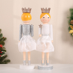 Décorations de Noël en bois en gros, <span class=keywords><strong>Casse</strong></span>-<span class=keywords><strong>noisette</strong></span> danseuse, lot de quatre, décorations de table - Product Image 5