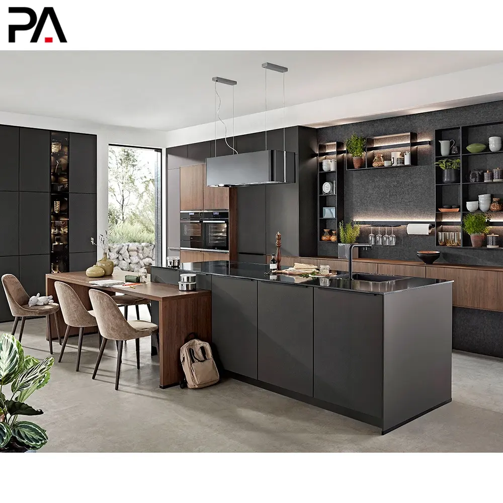 PA modern modular designs melamine kitchen cabinet