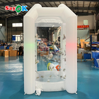Cabine gonflable pour attraper de l'argent, cube gonflable pour argent, entrepôt américain Sayok