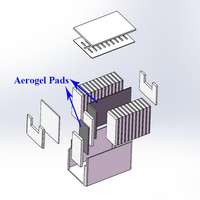 Plaque d'isolation en aérogel haute température 1mm/2mm/3mm, barrière thermique ignifuge pour pack de batteries