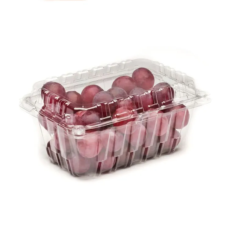 स्ट्रॉबेरी punnnet फल प्लास्टिक सीपी हवा खाई और पक्ष के लिए छेद के साथ ताजा फल भंडारण और संकुल बक्से