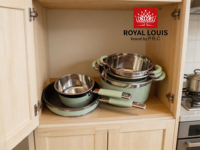 Lot de 10 ustensiles de cuisine en acier inoxydable, revêtement vert, casseroles et poêles pour cuisinières à induction et à gaz, ensemble cadeau, OEM/ODM