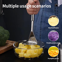4 Stuks Groente Fruit Dunschiller Mes Snijder Pers Roestvrijstalen Aardappel Ricer Stamper Set Voor Keuken Gadgets