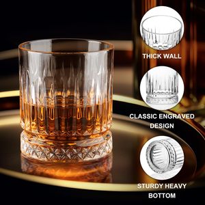 Vaso de Vidrio Transparente Reutilizable y Ecológico de 9oz, 10oz y 11oz, Personalizable, para Vino, Whisky, Brandy y Regalos Empresariales - Product Image 4