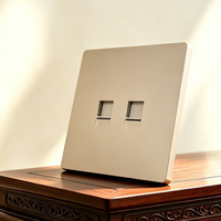 Plaque murale Ethernet double port en acier bronze ignifuge A6 B1 pour ordinateur, prise réseau pour bureau et domicile
