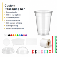89mm 14oz Doorzichtige PLA Wegwerp Koffiebeker Dikke Plastic Melkthee Koffie Fruitthee Beker