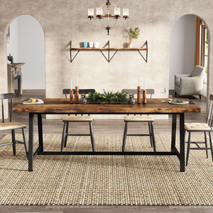 <span class=keywords><strong>Table</strong></span> à manger Tribesigns pour 8 <span class=keywords><strong>personnes</strong></span>, 70,87 pouces, style industriel, imperméable, <span class=keywords><strong>table</strong></span> de cuisine rectangulaire, salle à manger, 4 options de couleurs - Product Image 2