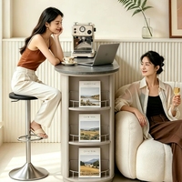 Tabouret de bar réglable en hauteur en acier inoxydable, chaise de bar pivotante, mobilier de bar moderne et minimaliste