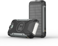 Power Bank Tenaga Surya Nirkabel 20000mAh Tahan Air Terlaris 2025 dengan 3 Kabel Ekstra dan Senter LED Baterai Eksternal