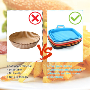 Sartén de aire plegable de silicona para <span class=keywords><strong>Ninja</strong></span>, paquete de 2, 8qt - Product Image 5