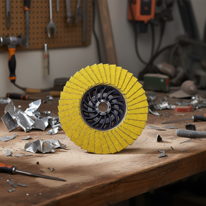 Disque à lamelles en céramique jaune Ttake 115x22 mm avec support en fibre de verre pour ponçage - Product Image 3