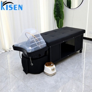 KISEN Meilleure Vente Lit de Lavage Capillaire pour Salon de Beauté avec Hydrothérapie, Lit de Massage pour Salon de Coiffure, Lit de Lavage Capillaire Thaïlandais et Lit de Spa Japonais pour la Tête - Product Image 1